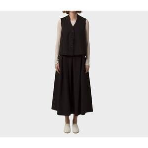 NEW AEQUAMENTE denim midi skirt in ebano